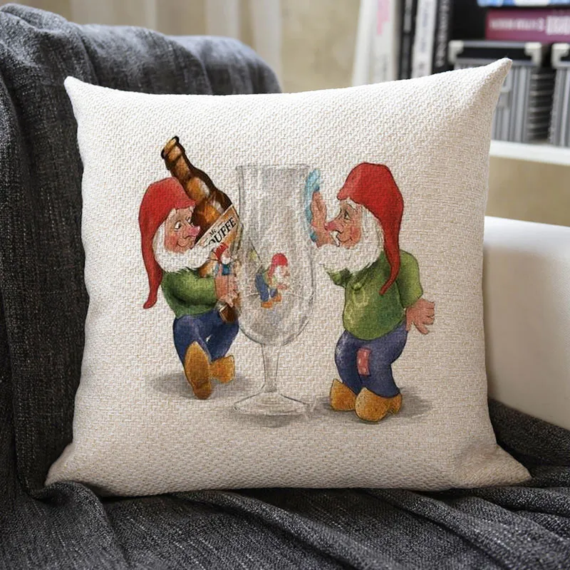Christmas Themed Linen Pillowcase