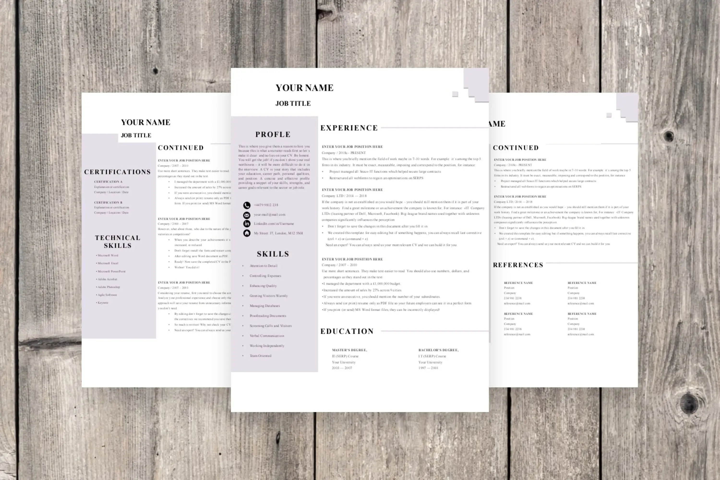 Clean Resumes, CV Templates