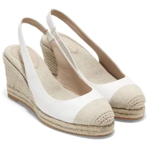 Cole Haan Womens Leather Espadrille Wedge Sandals