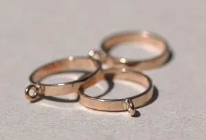 Copper Handmade Ring with 1 Loop 100% Copper Handmade - Size 6 Handmade Ring Blanks, DIY Ring