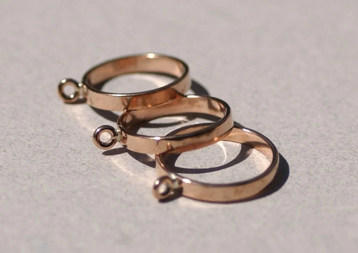 Copper Handmade Ring with 1 Loop 100% Copper Handmade - Size 6 Handmade Ring Blanks, DIY Ring