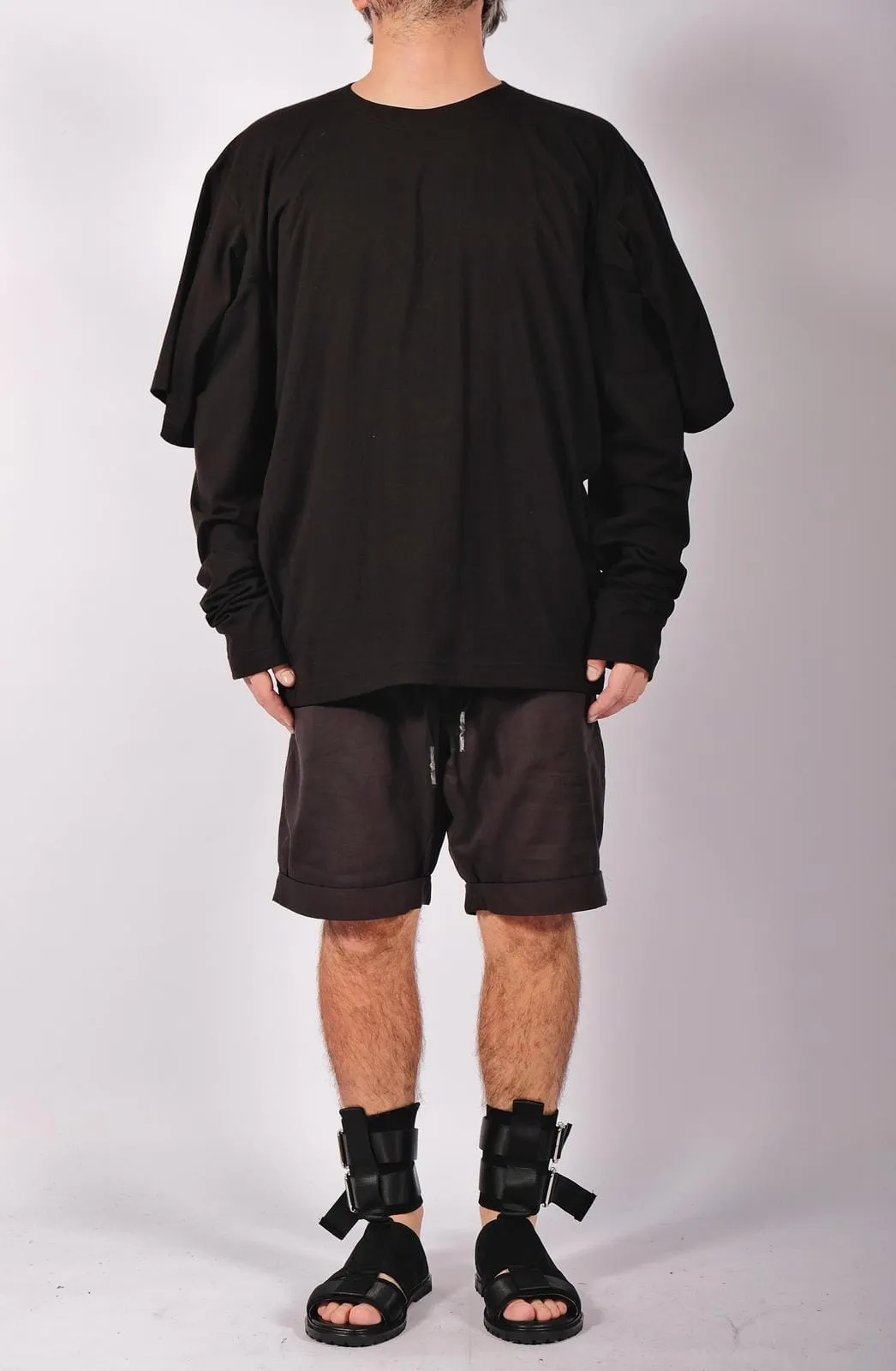 Cotton Jersey Top with Four Sleeves