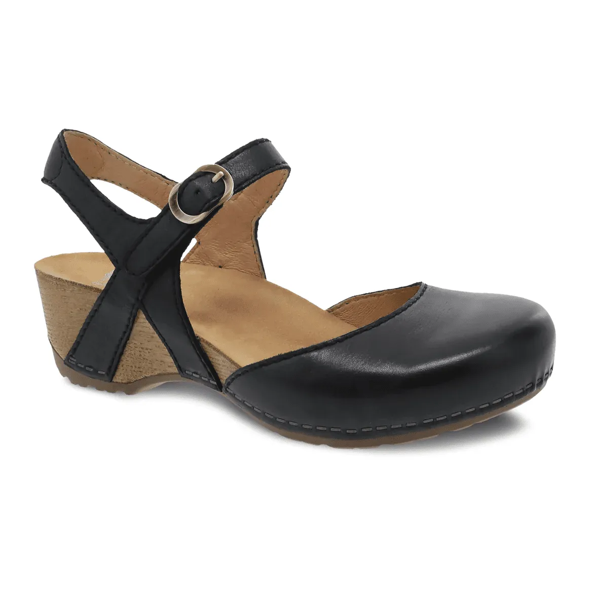 Dansko Women's Tiffani Black Milled Burnished Leather 1710501600