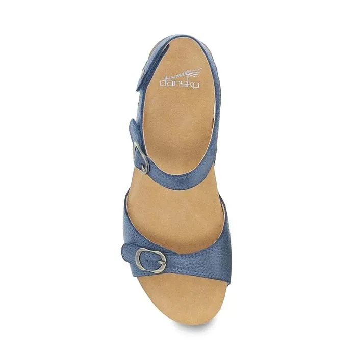 Dansko Women's Tricia Blue Milled Burnished 1709541600
