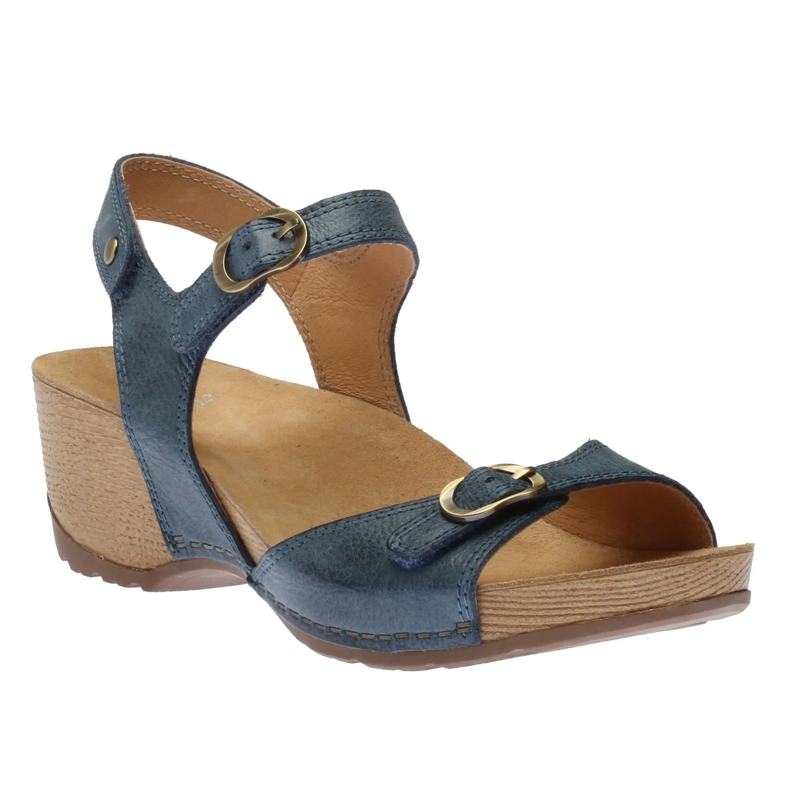 Dansko Women's Tricia Blue Milled Burnished 1709541600