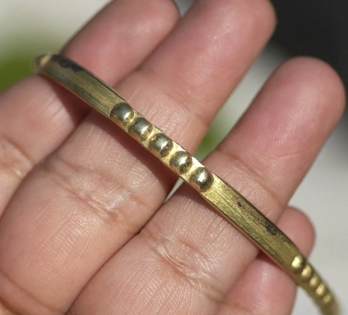 Dots Ring Shank 4.5mm Thick heavy gauge bracelet wire for soldering