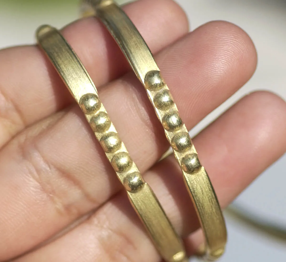 Dots Ring Shank 4.5mm Thick heavy gauge bracelet wire for soldering