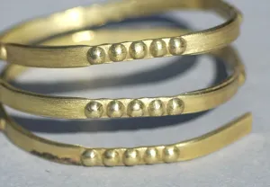 Dots Ring Shank 4.5mm Thick heavy gauge bracelet wire for soldering
