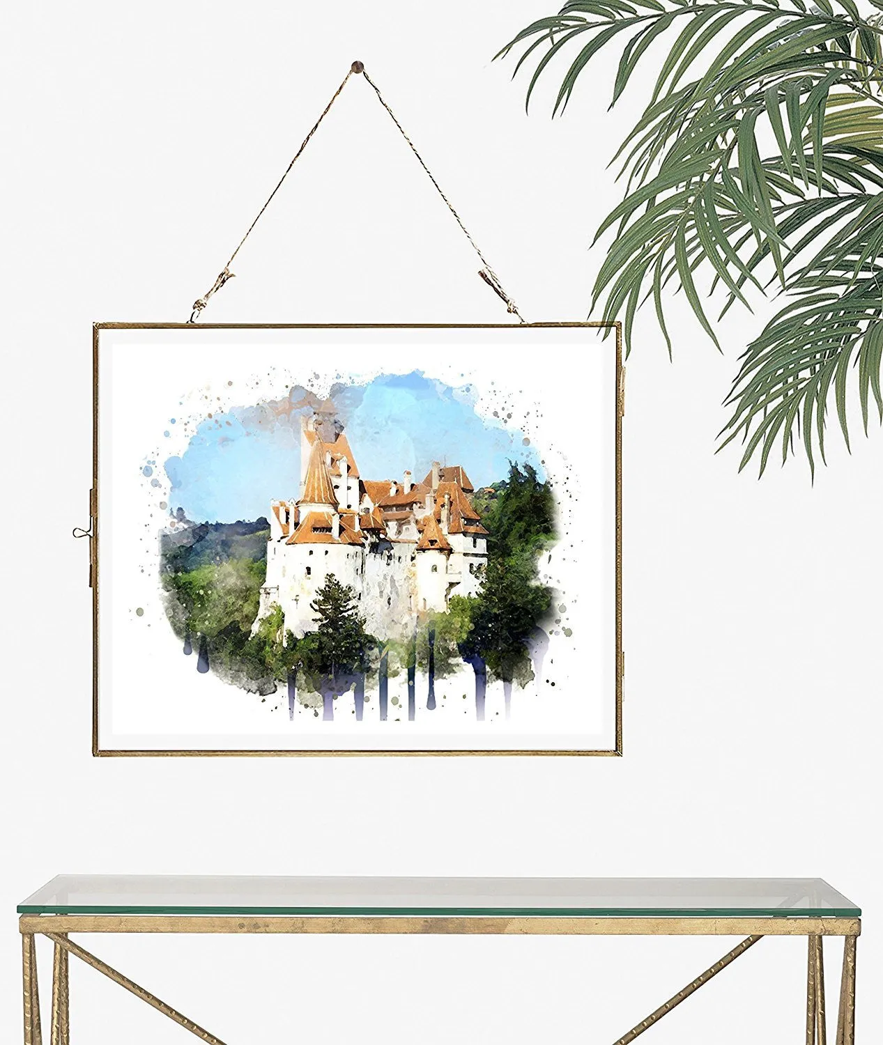 Dracula Castle Watercolor Art Print - Unframed