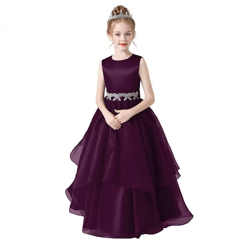 Dreamy Blue Gown for an Elegant Little Princess Multi-Layered Organza Dress for a Touch of Royal Playfulness