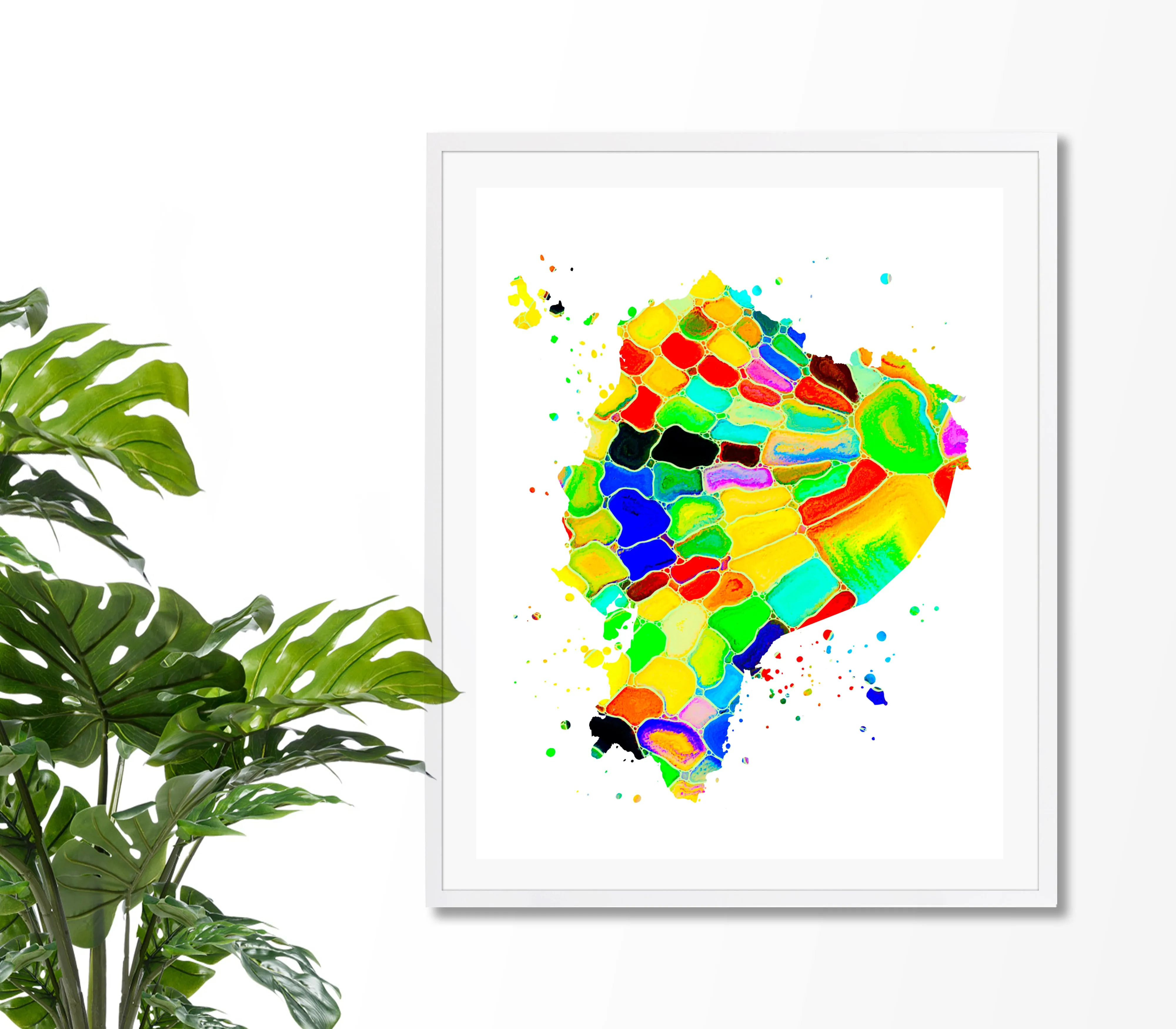 Ecuador Map Art Print - Unframed