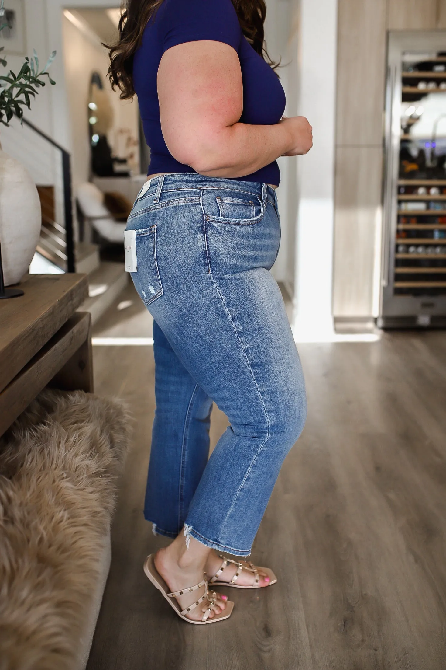 Effortless Mid Rise Straight Jeans Plus/Reg