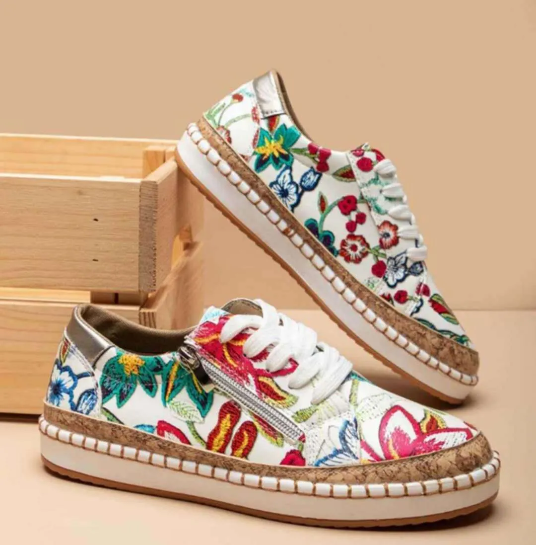 Emma - Vintage Gevulkaniseerde Dames Schoenen - Comfort en Stijl