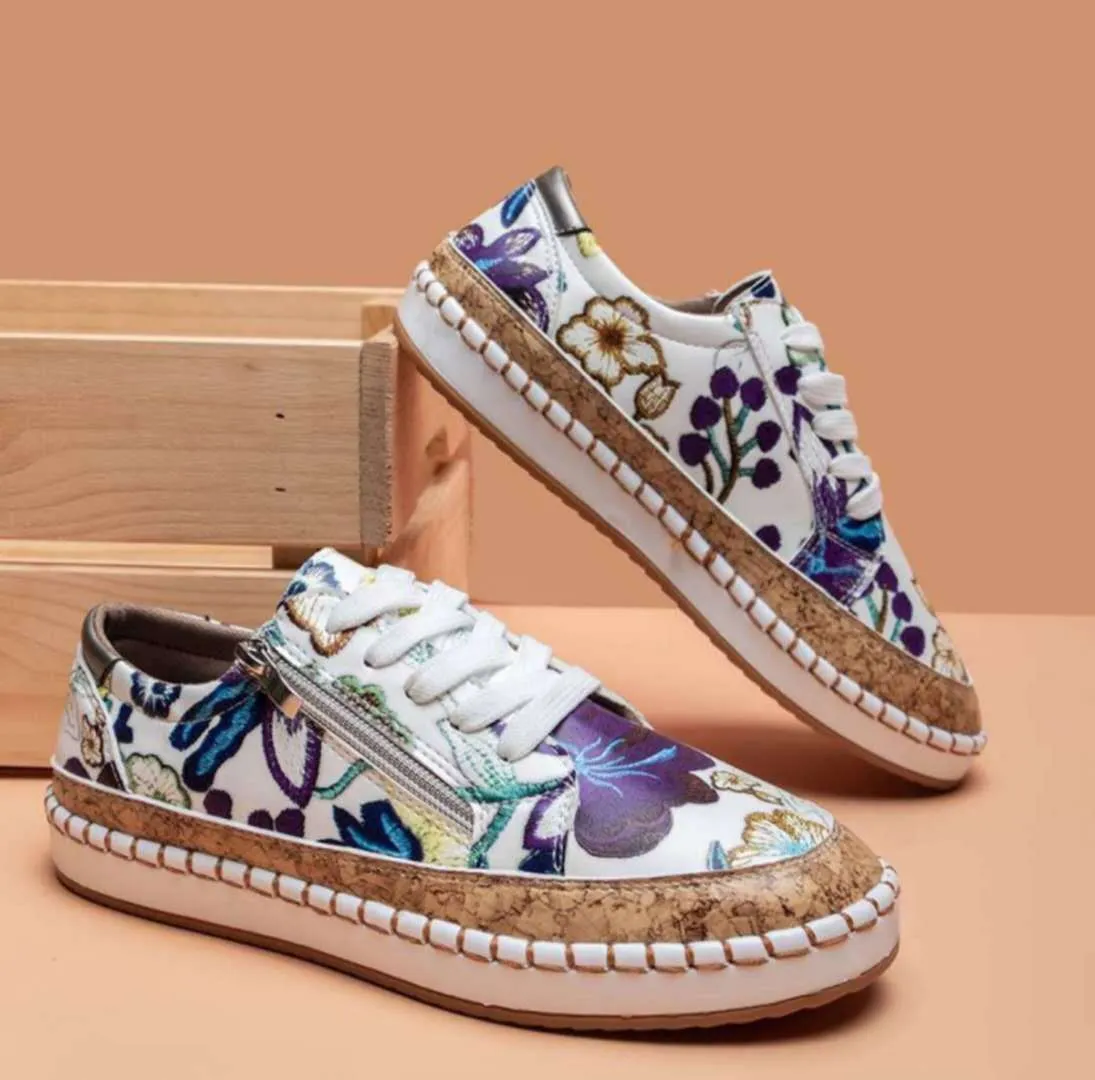 Emma - Vintage Gevulkaniseerde Dames Schoenen - Comfort en Stijl