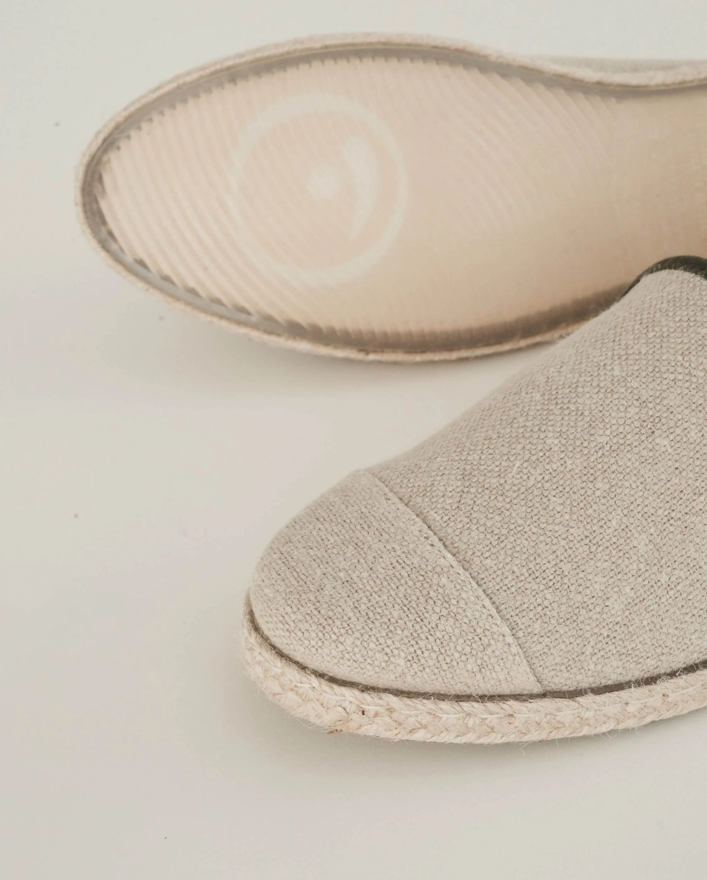 Espadrille homme lin, beige naturel