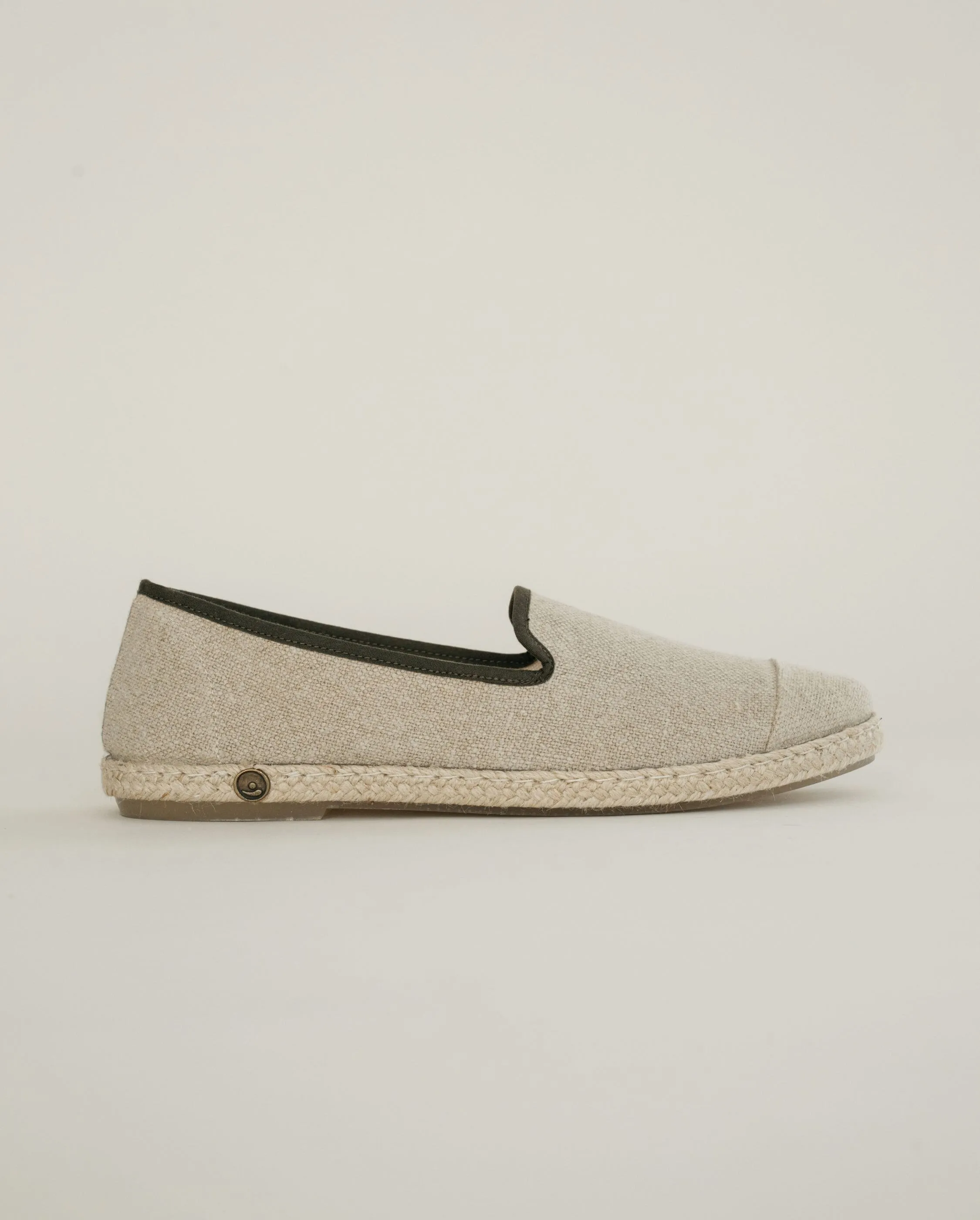 Espadrille homme lin, beige naturel