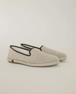 Espadrille homme lin, beige naturel