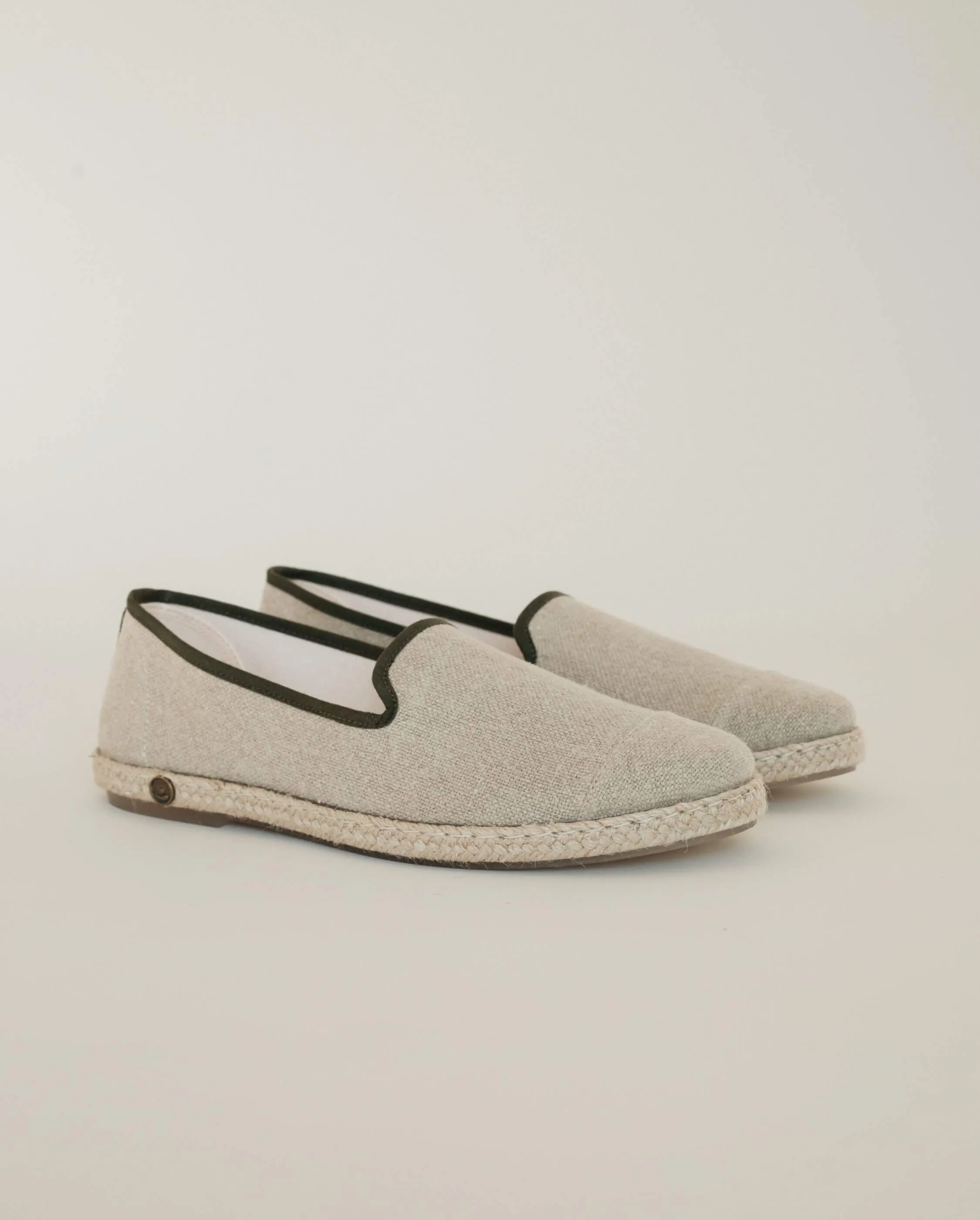 Espadrille homme lin, beige naturel