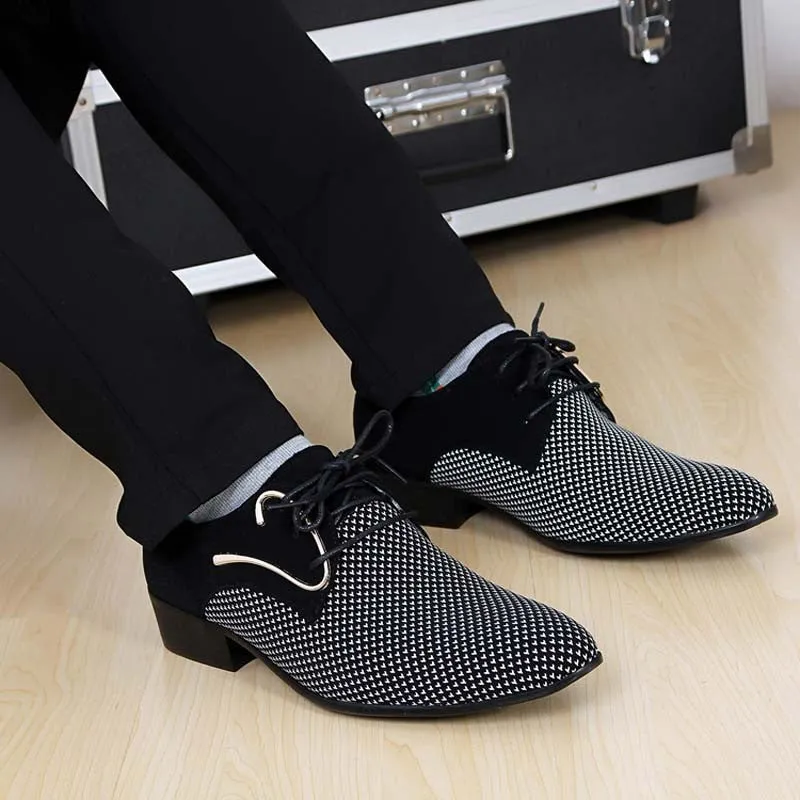 Fashion Men PU Leather Shoes male Flats High Quality Men Shoes Oxford Shoes