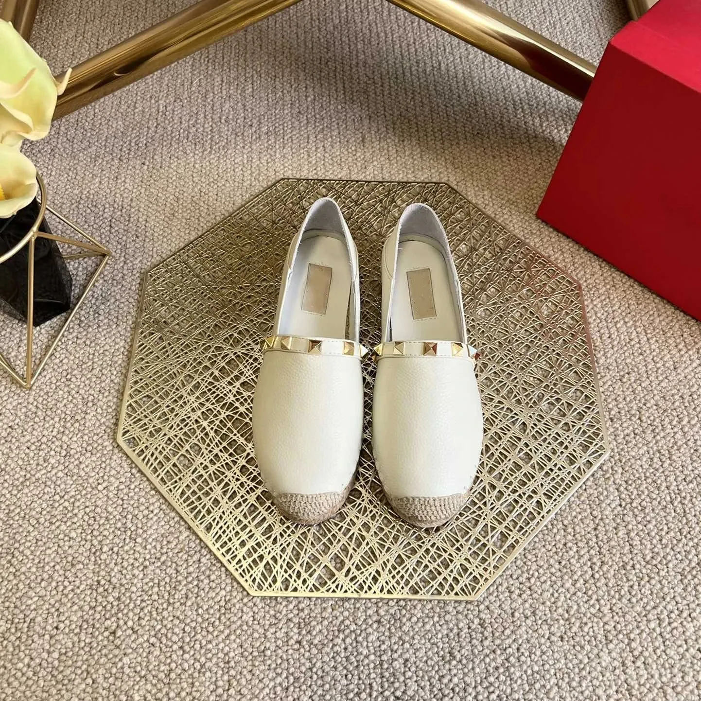 Feria Leather Slip-on Espadrille