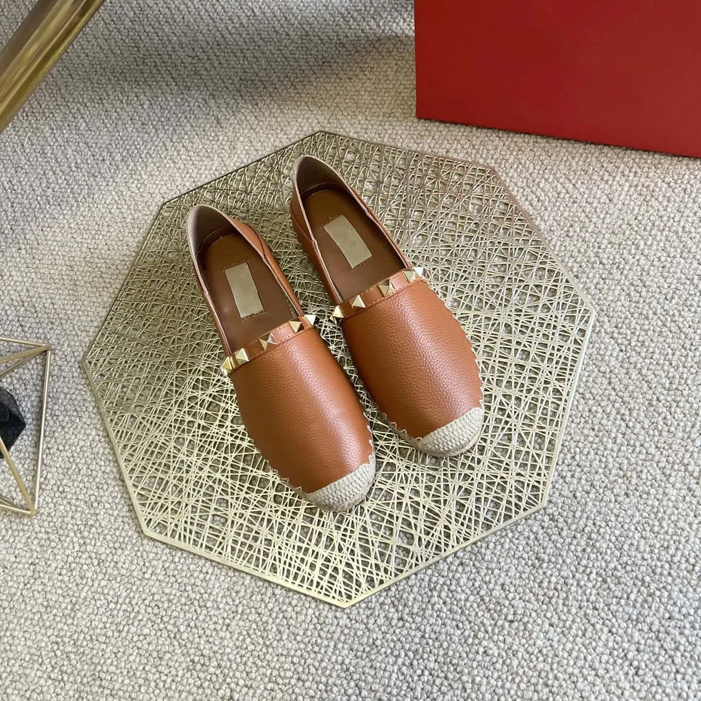 Feria Leather Slip-on Espadrille
