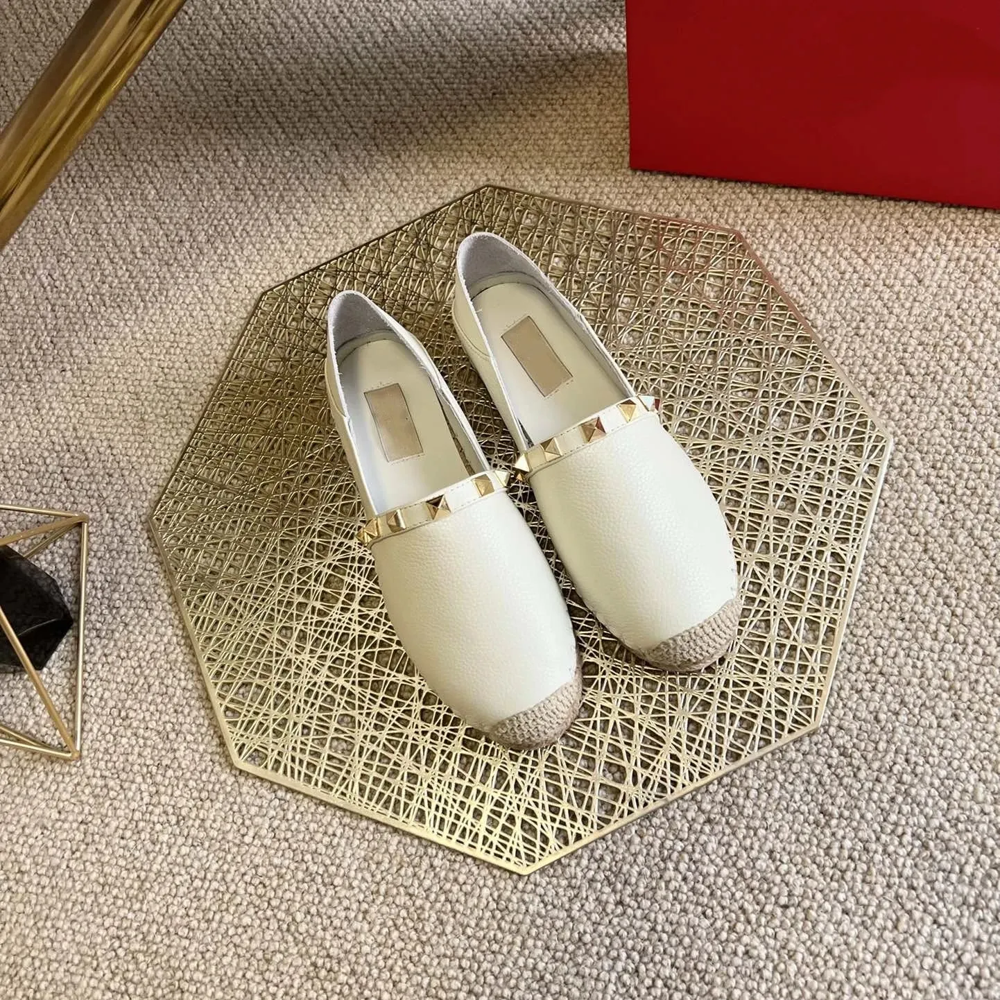 Feria Leather Slip-on Espadrille