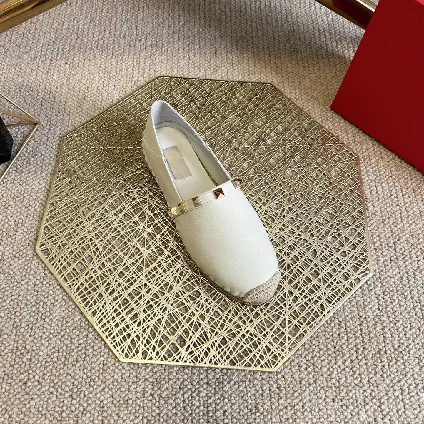 Feria Leather Slip-on Espadrille