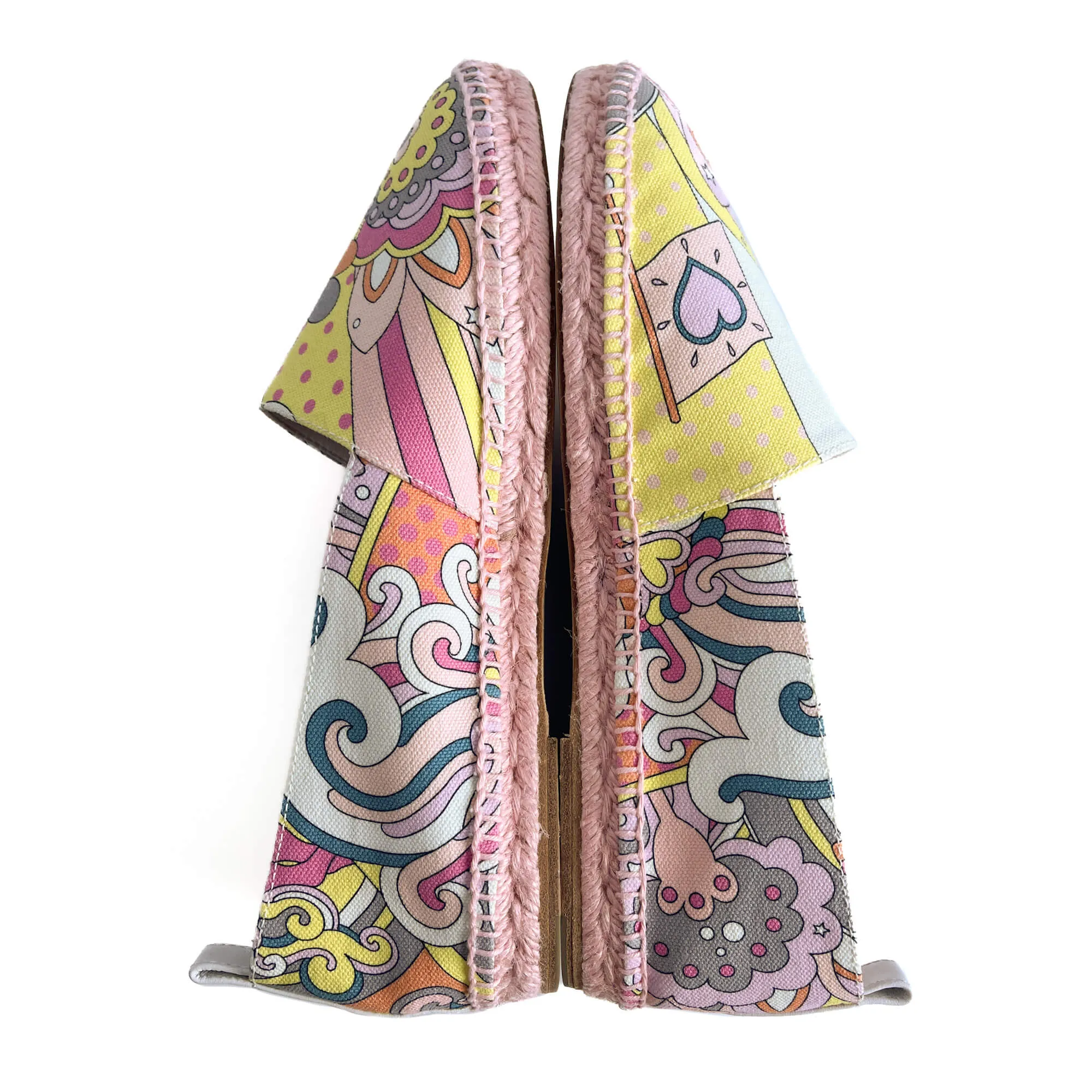 Flat Espadrille Canvas 41 Rose