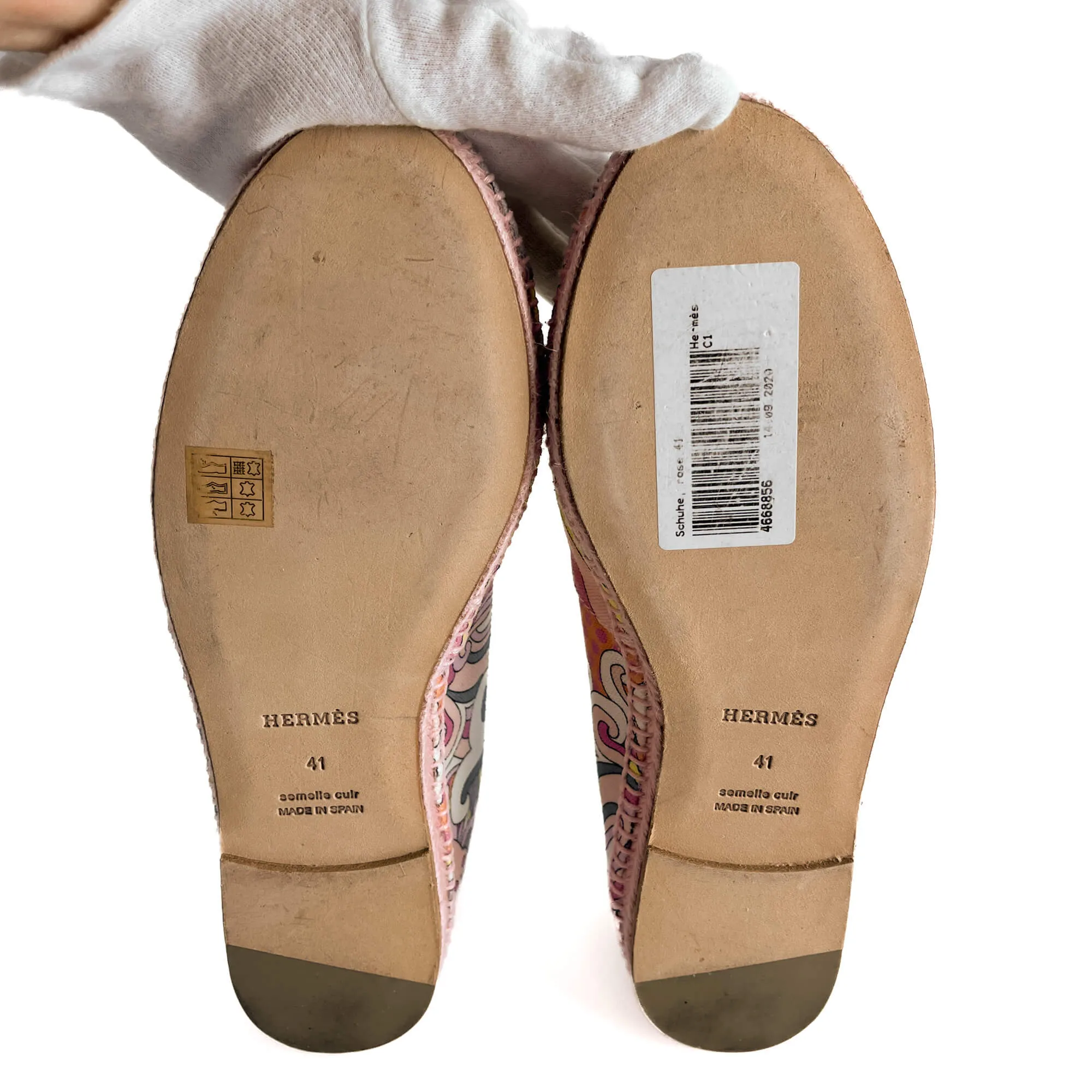 Flat Espadrille Canvas 41 Rose