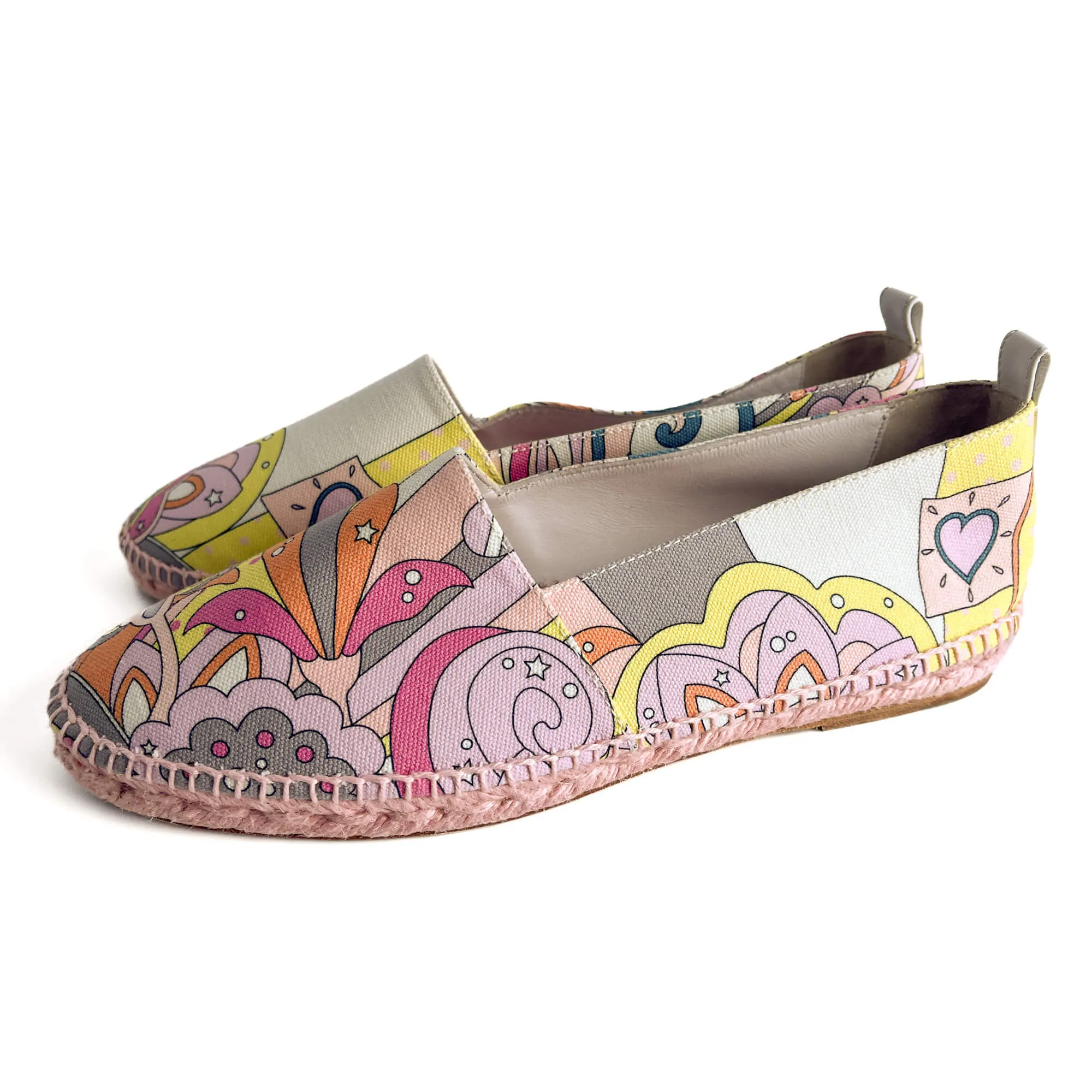 Flat Espadrille Canvas 41 Rose