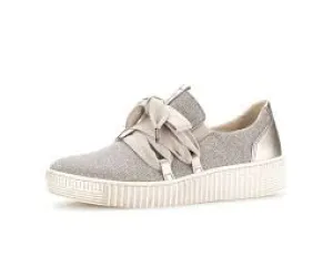 GABOR 43.333.64 ROSATO METALLIC SUEDE LACE UP SNEAKER