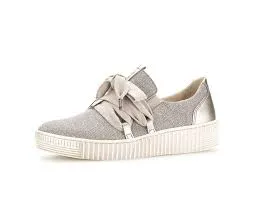 GABOR 43.333.64 ROSATO METALLIC SUEDE LACE UP SNEAKER