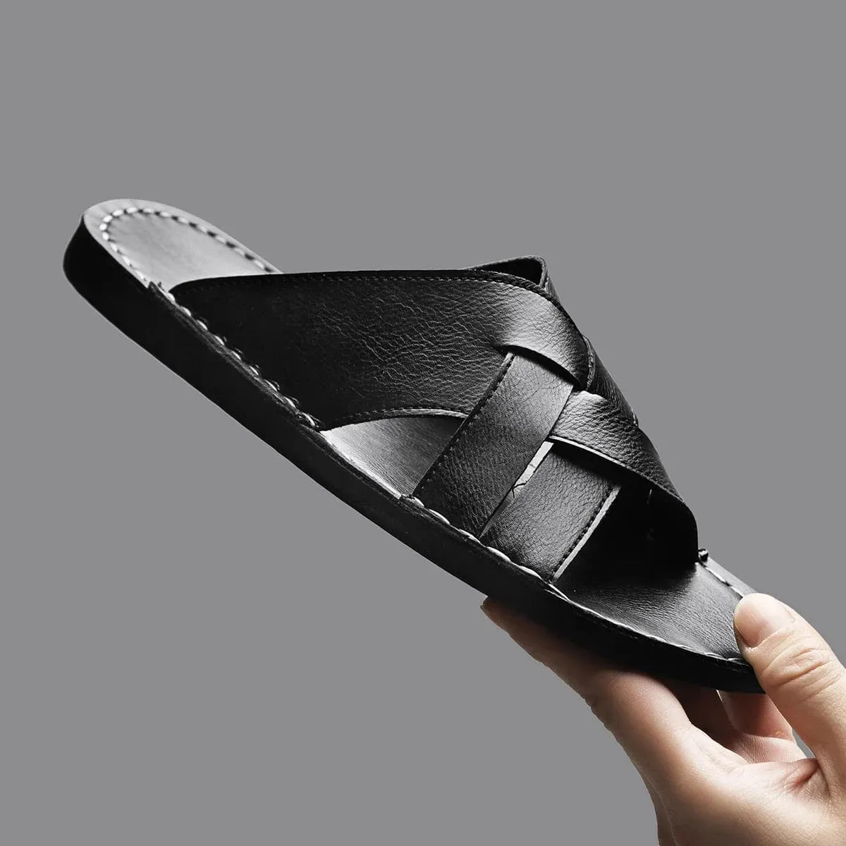 Genuine Leather Beach Slippers