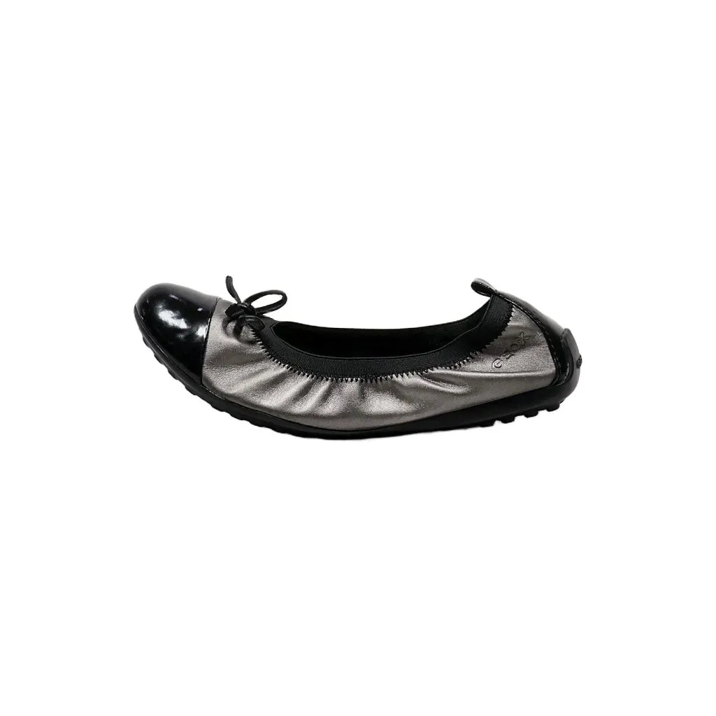 Geox Ballerinas Pu Leather Grey Colour For Women