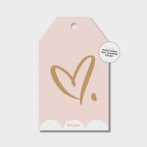 Gift Tag - Frilly Brushed Heart