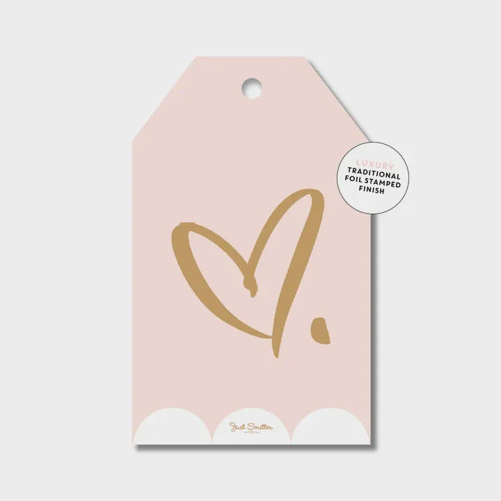Gift Tag - Frilly Brushed Heart