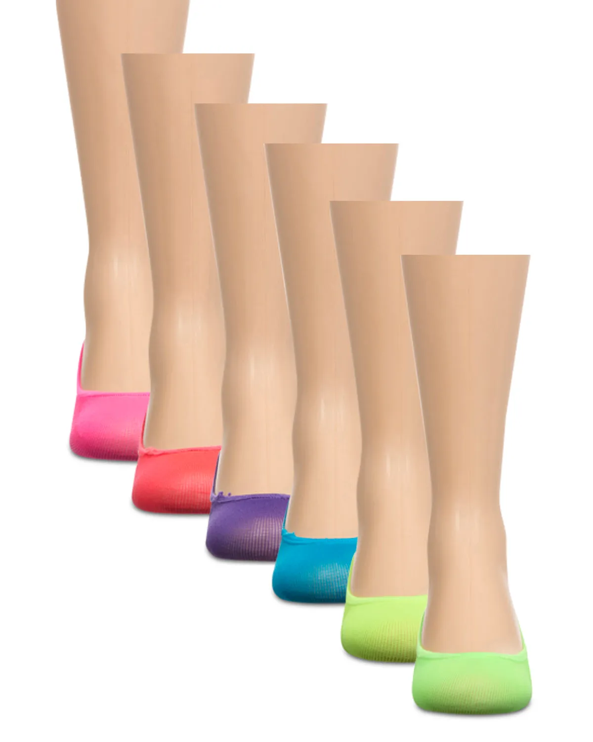Girls Microfiber Liner Socks 6-Pack