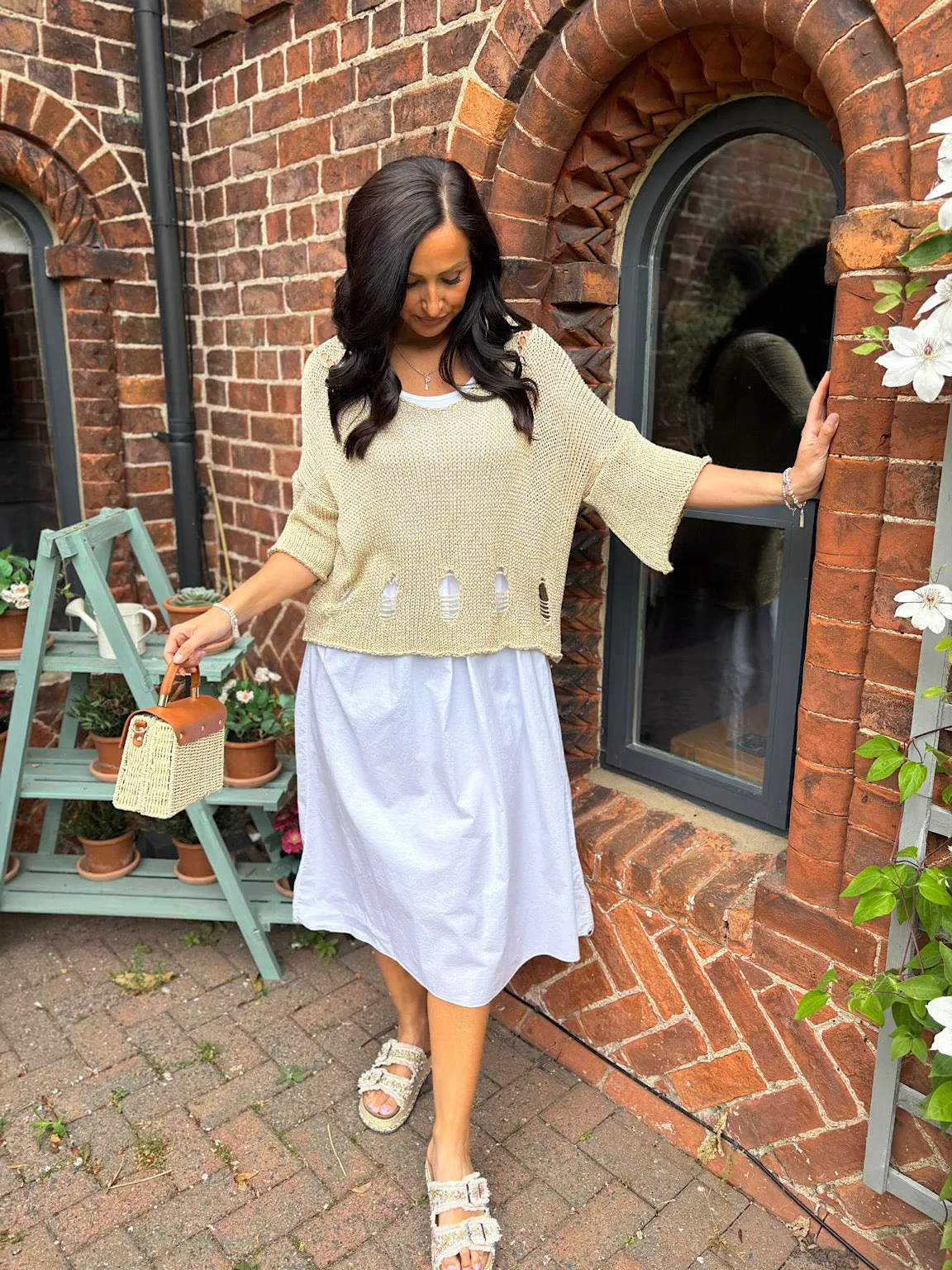 Gold Lurex Knit Top Mavis