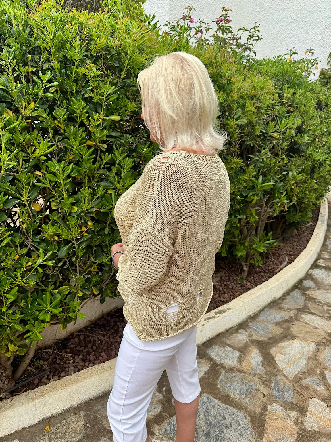 Gold Lurex Knit Top Mavis