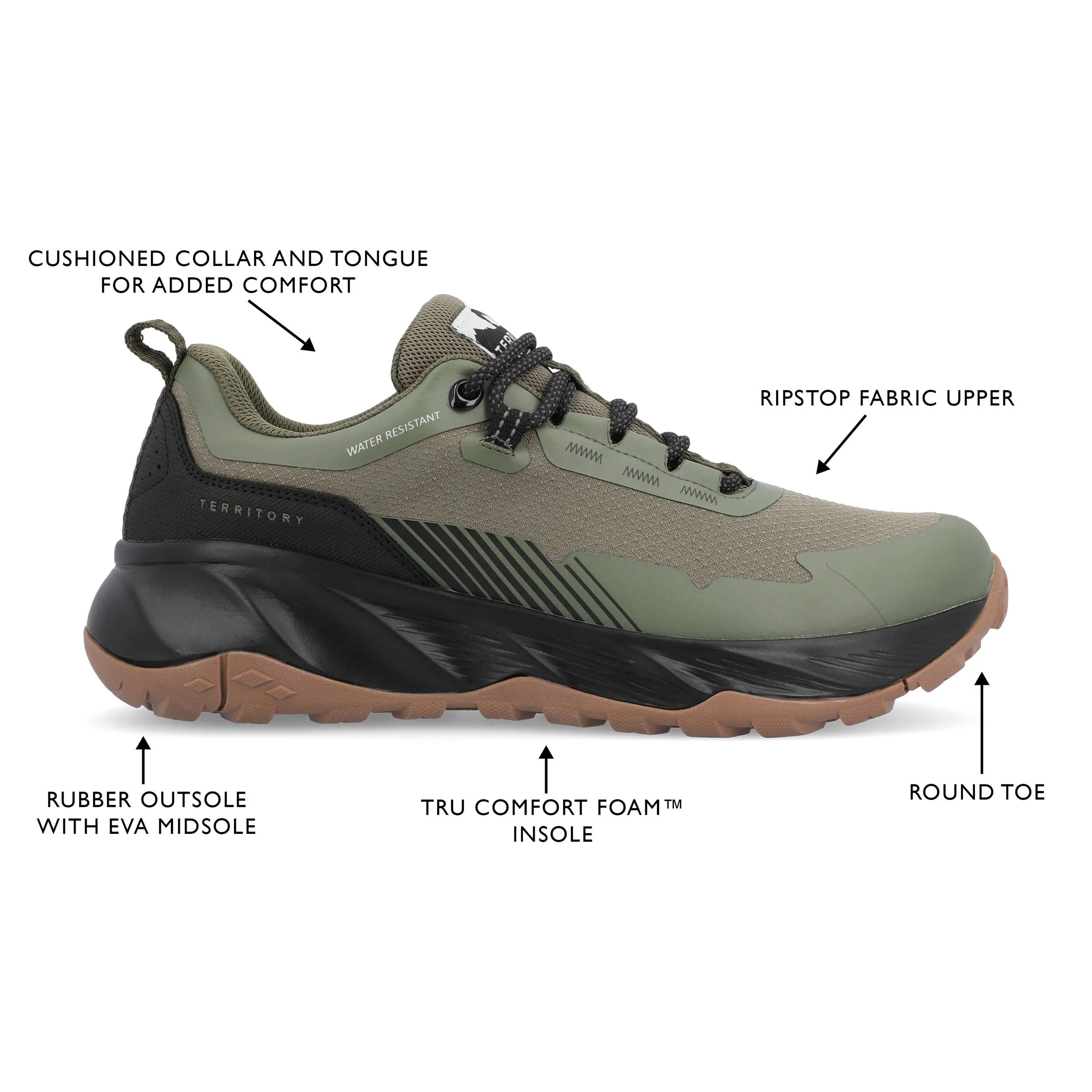 Green Territory Cascade Water Resistant Sneakers for Men | US Size 11