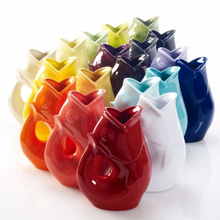 GurglePot Gurgling Fish Water Pitcher Tangerine