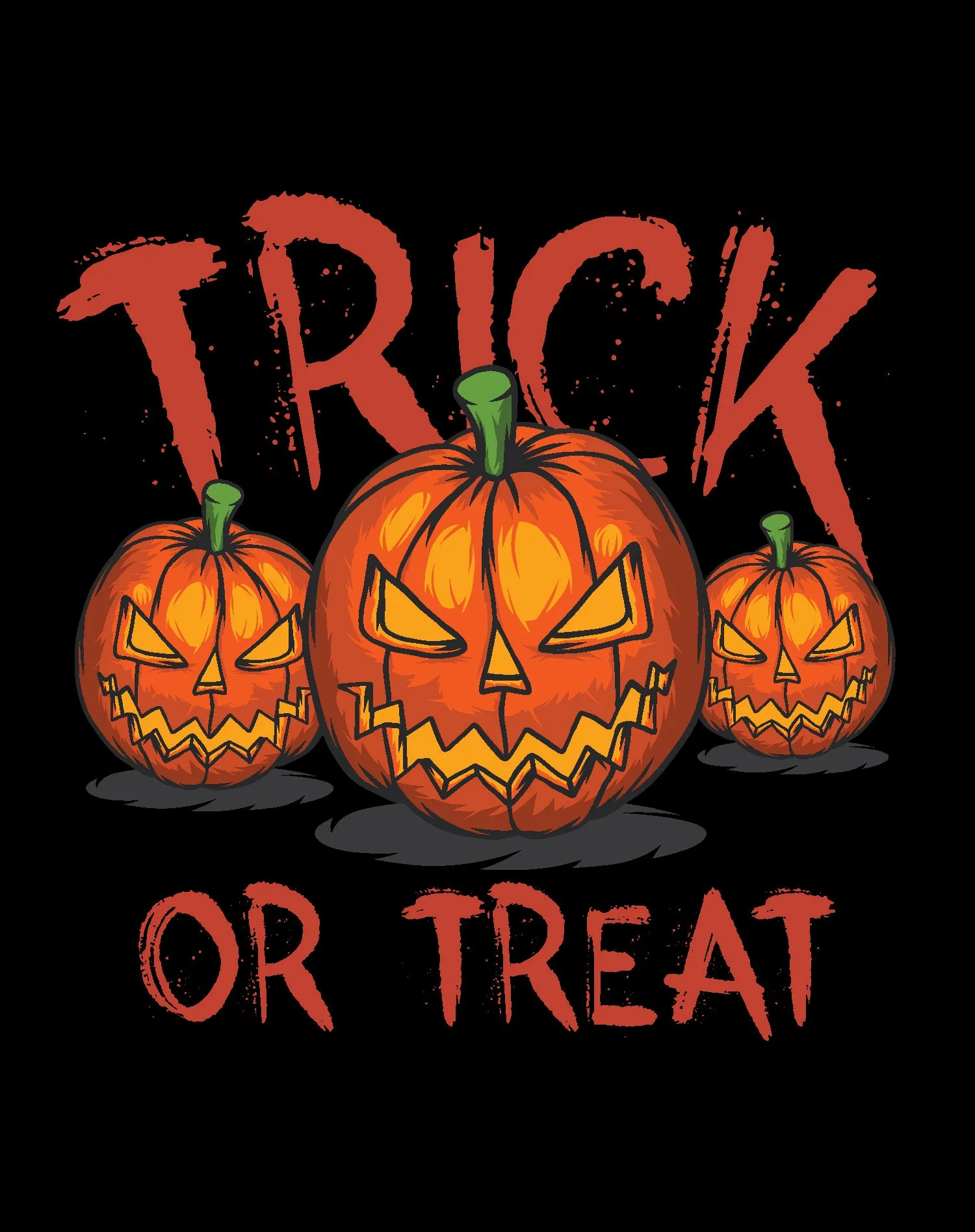 Halloween Horror Trick Or Treat Pumpkin Stencil Retro 80s Official Men's T-shirt