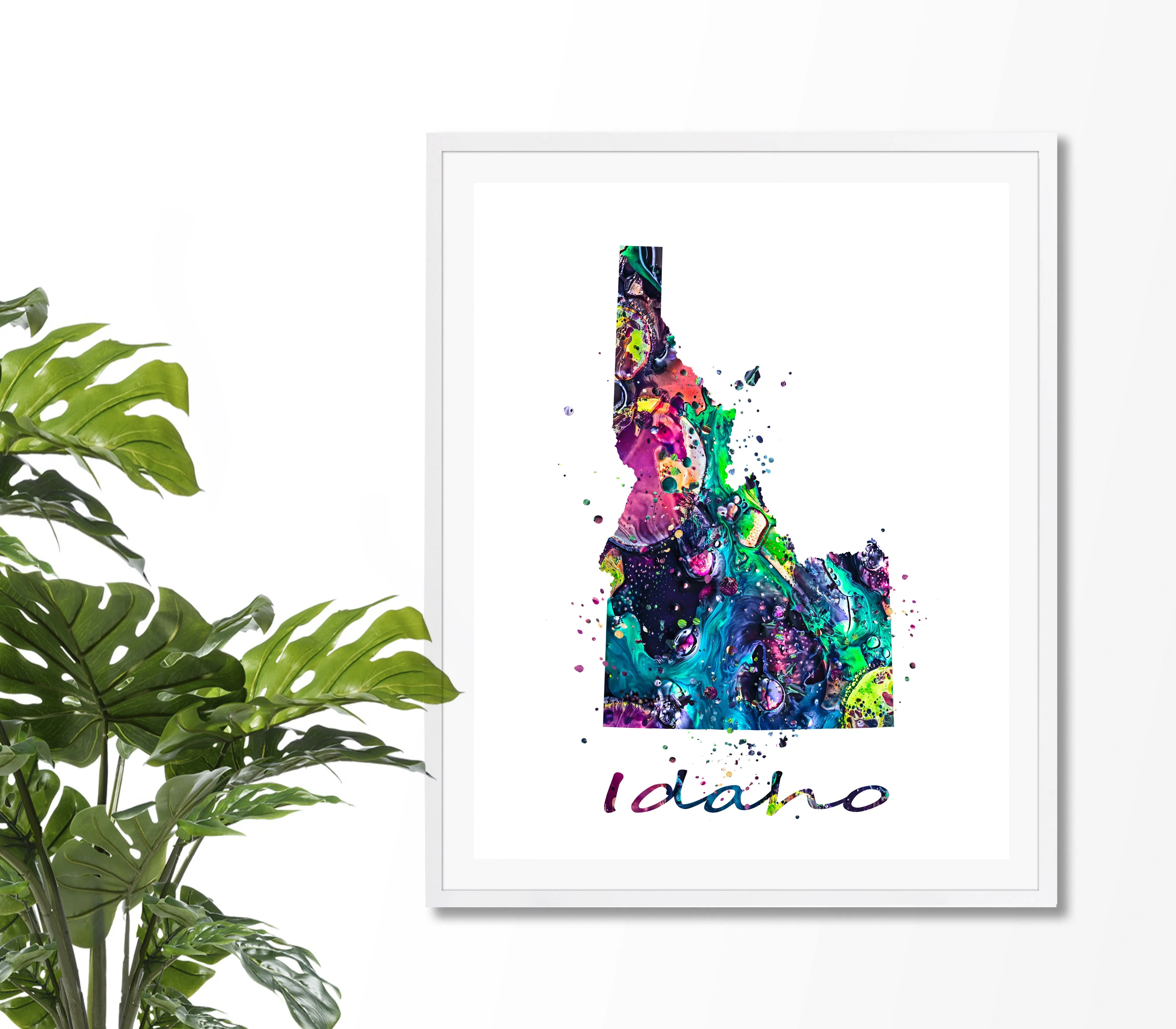 Idaho Map Art Print - Unframed