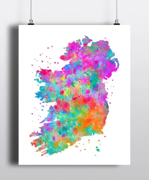Ireland Map Art Print - Unframed