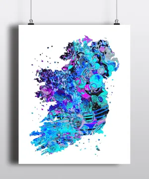 Ireland Map Art Print - Unframed