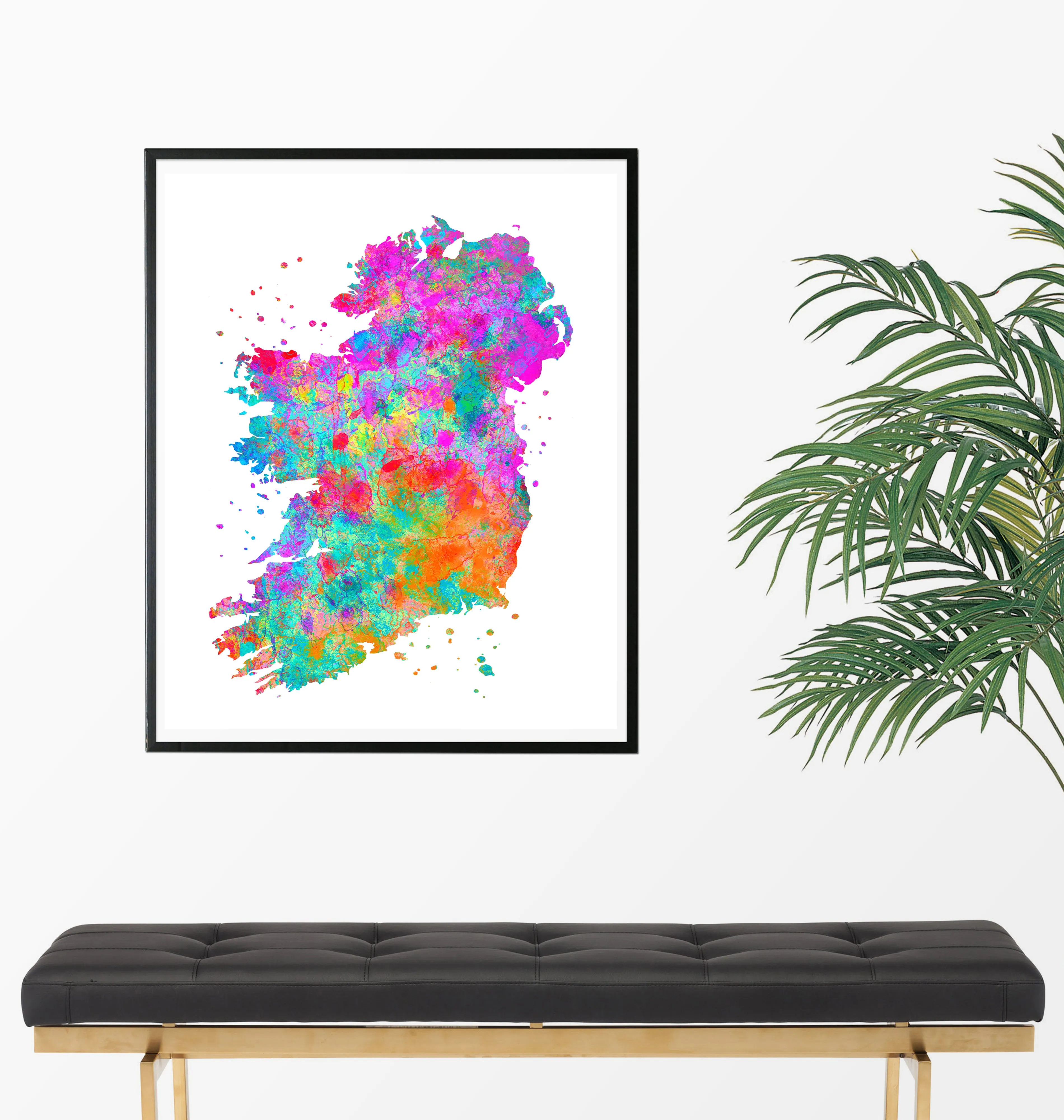 Ireland Map Art Print - Unframed