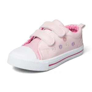 K KomForme Casual Kids Canvas Shoes Pink Flower Size 4-12 (Toddler Girl)