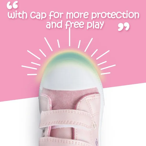 K KomForme Casual Kids Canvas Shoes Pink Flower Size 4-12 (Toddler Girl)
