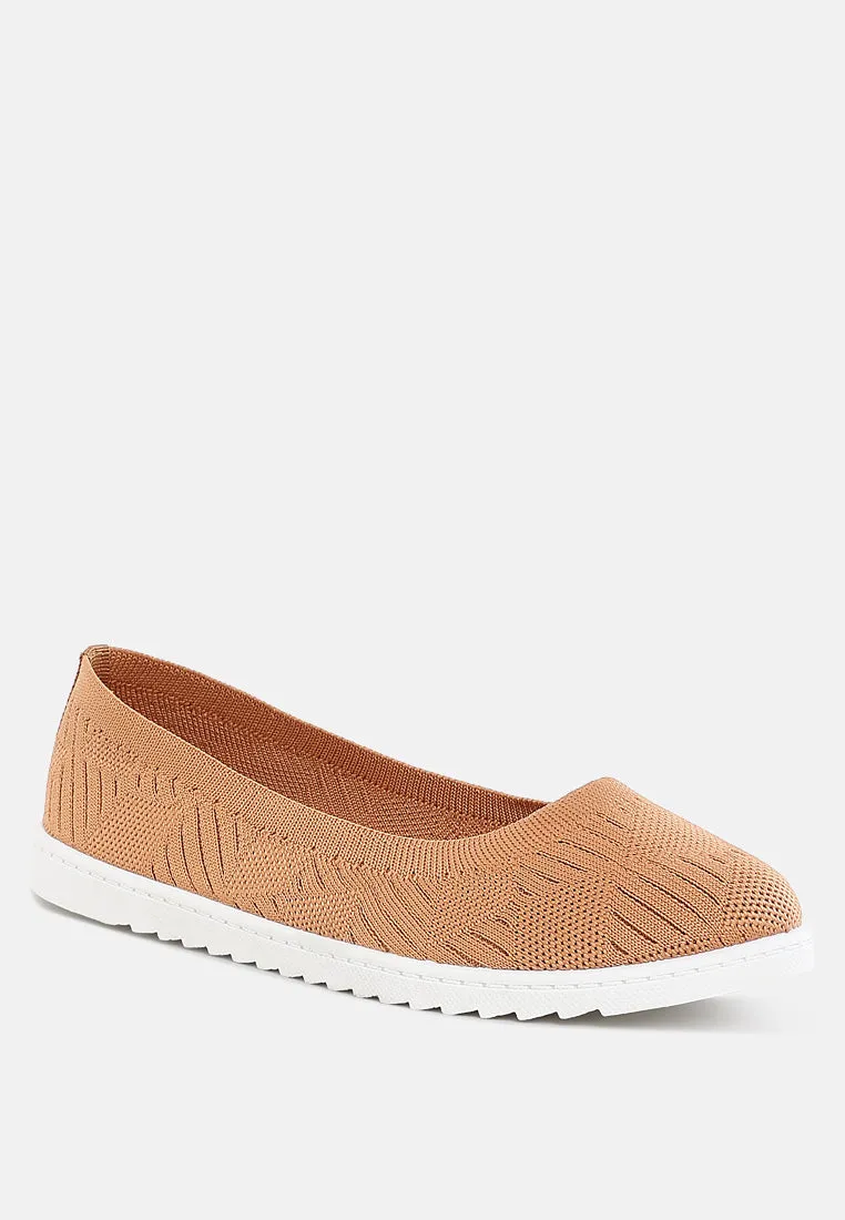Knitted Flat Ballet Flats By RUW