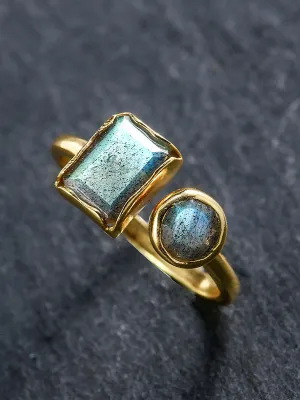 Labradorite Retro Light Luxury Ring